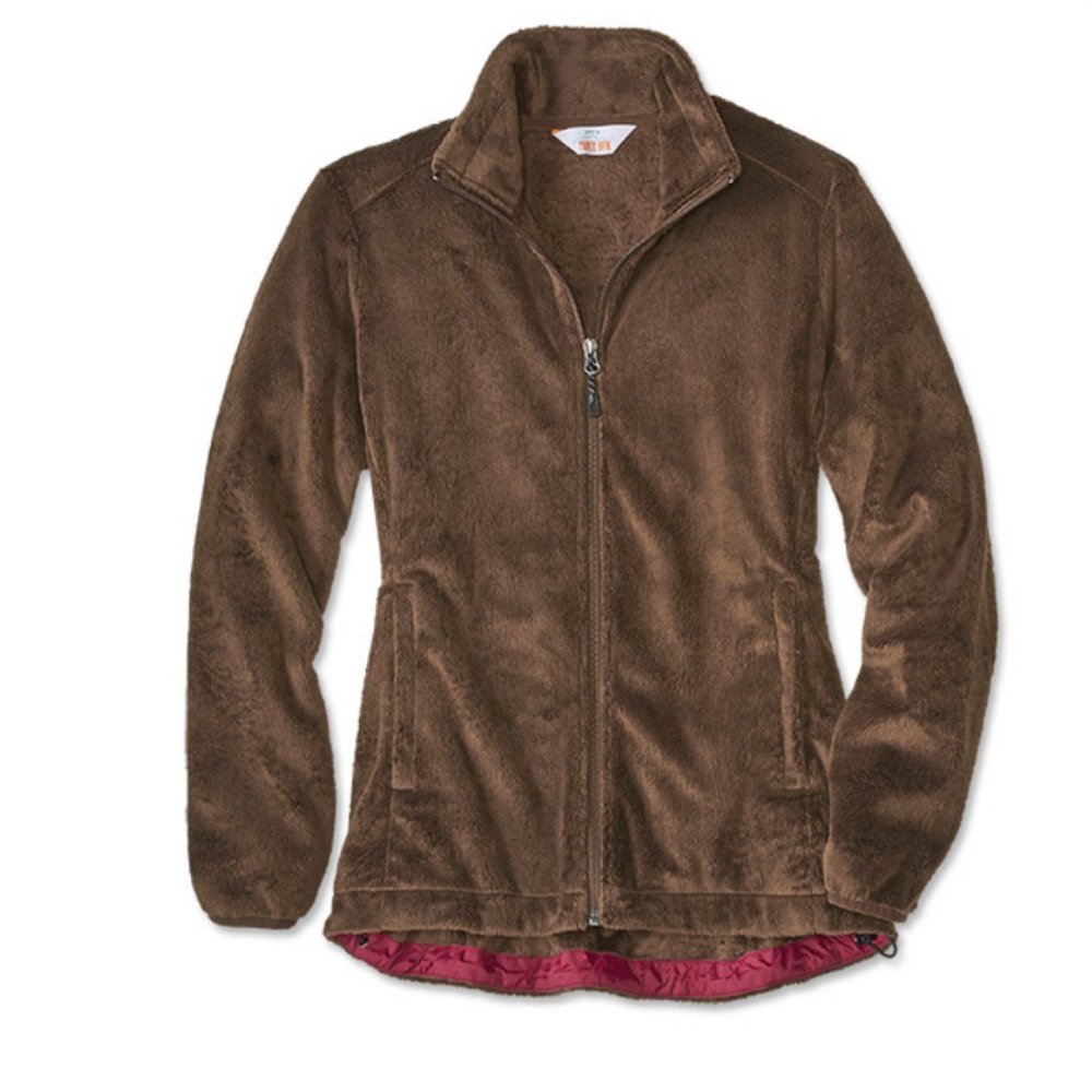 Orvis Women's Marabou Fleece Jacket, Med, Large, Brown